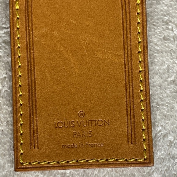 Vintage Louis Vuitton Luggage Tag in Vachetta Leather (06H) - Picture 4 of 6